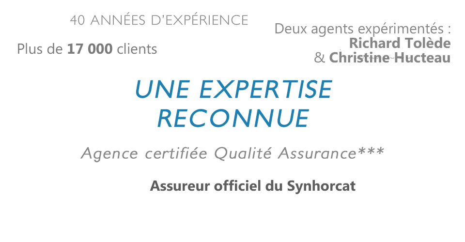 40 années d'expérience, Tolede HPA, 800 campings assurés, agence certifiée qualité assurance, 8000 clients, équipe de 20 personnes